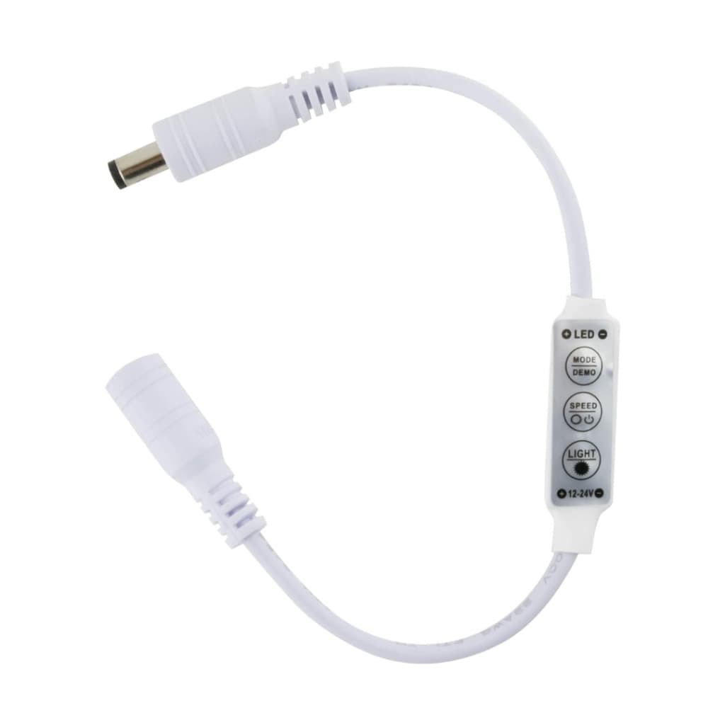 Central Controlador Dimmer P/ Fita LED 12V 24V Cor Única 2 Vias Efeitos Strobo Flash Pisca