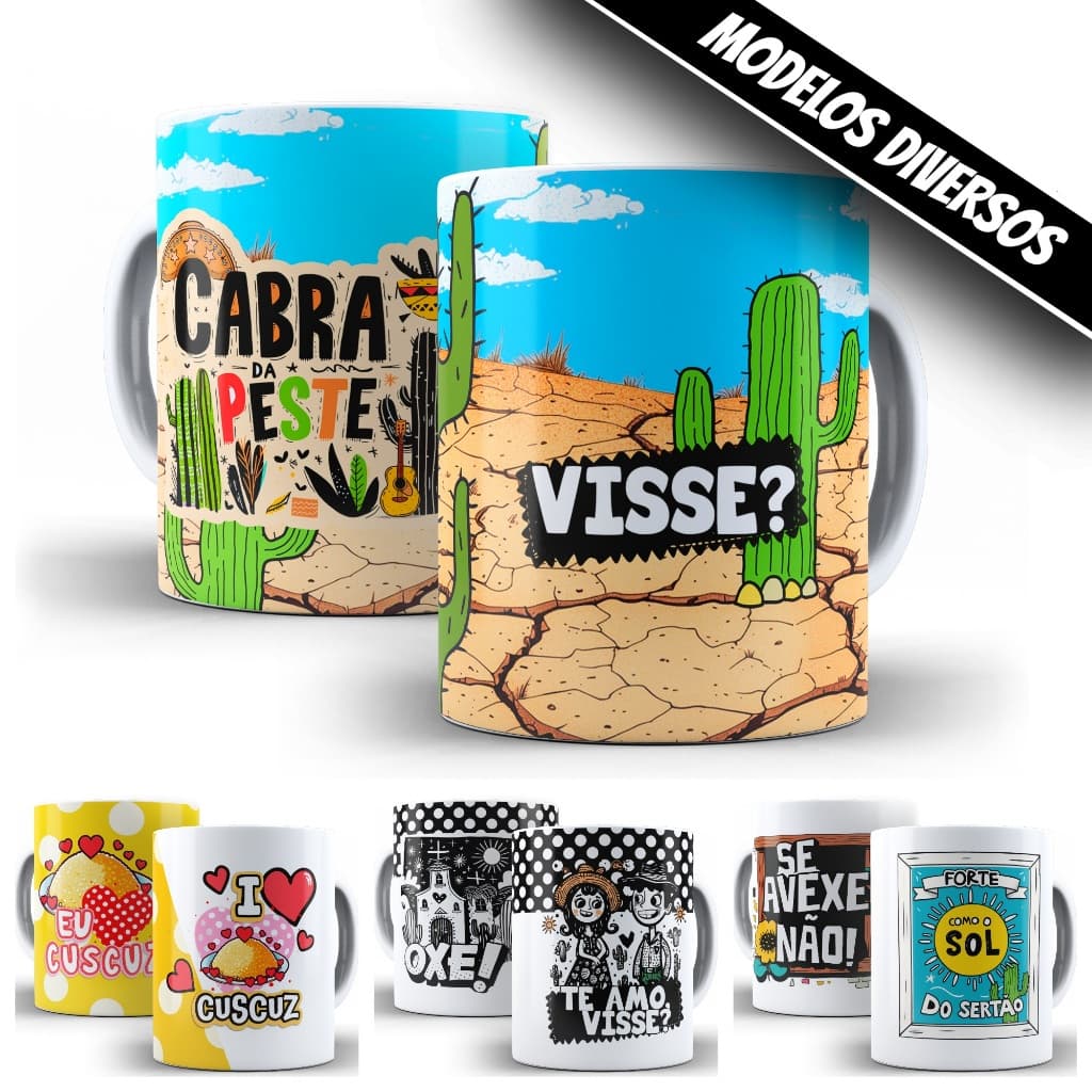 Caneca Frases Nordeste Engraçada Nordestina Meme Modelos Diversos - Oferta