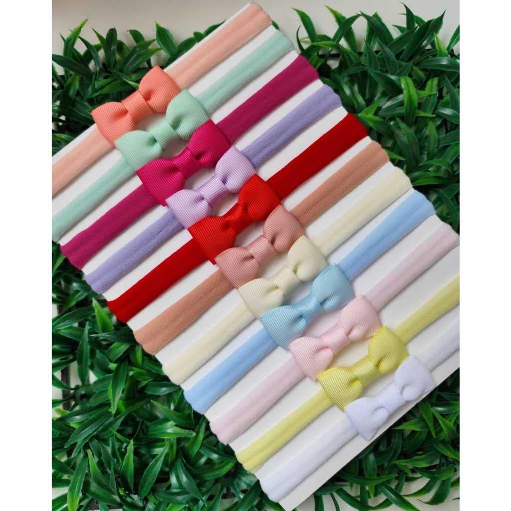 Kit com 11 Lacinhos na Faixinha de Bebe RN/Saída Maternidade/meus primeiros lacinhos