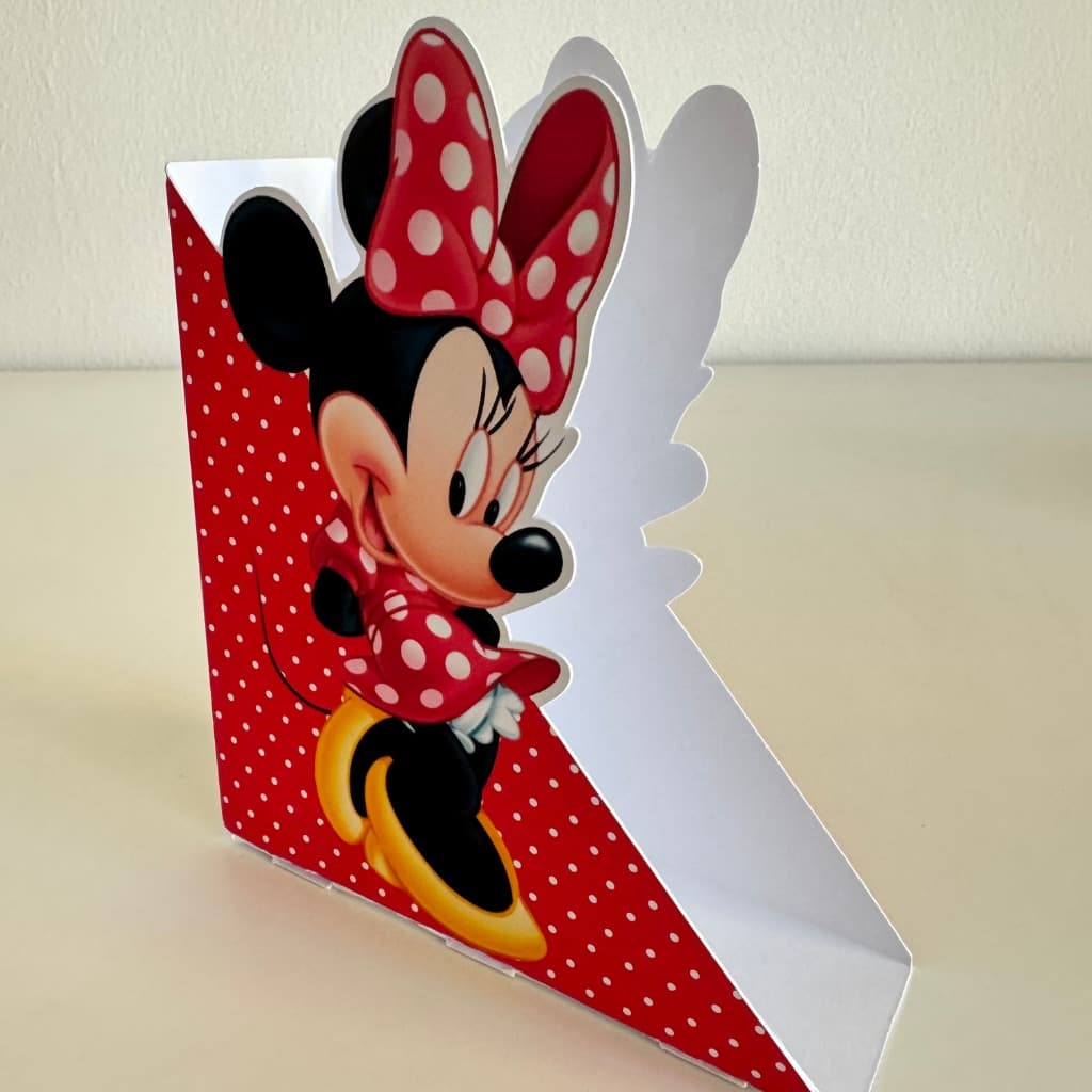 Centros de mesa porta guardanapo SEM NOME minnie vermelha PARA COLAR