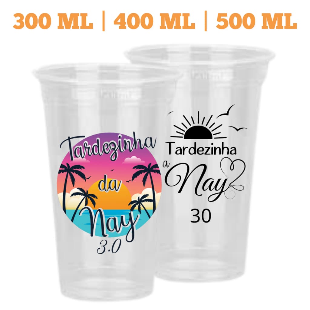 Kit Copo Descartável Personalizado Tardezinha Aniversário Adulto