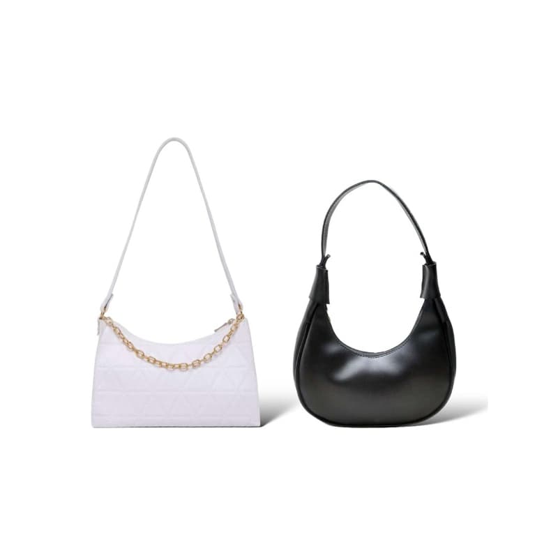 Kit Bolsa Feminina 2 Peças Meia Lua+Baguete Corrente Mega Promoção