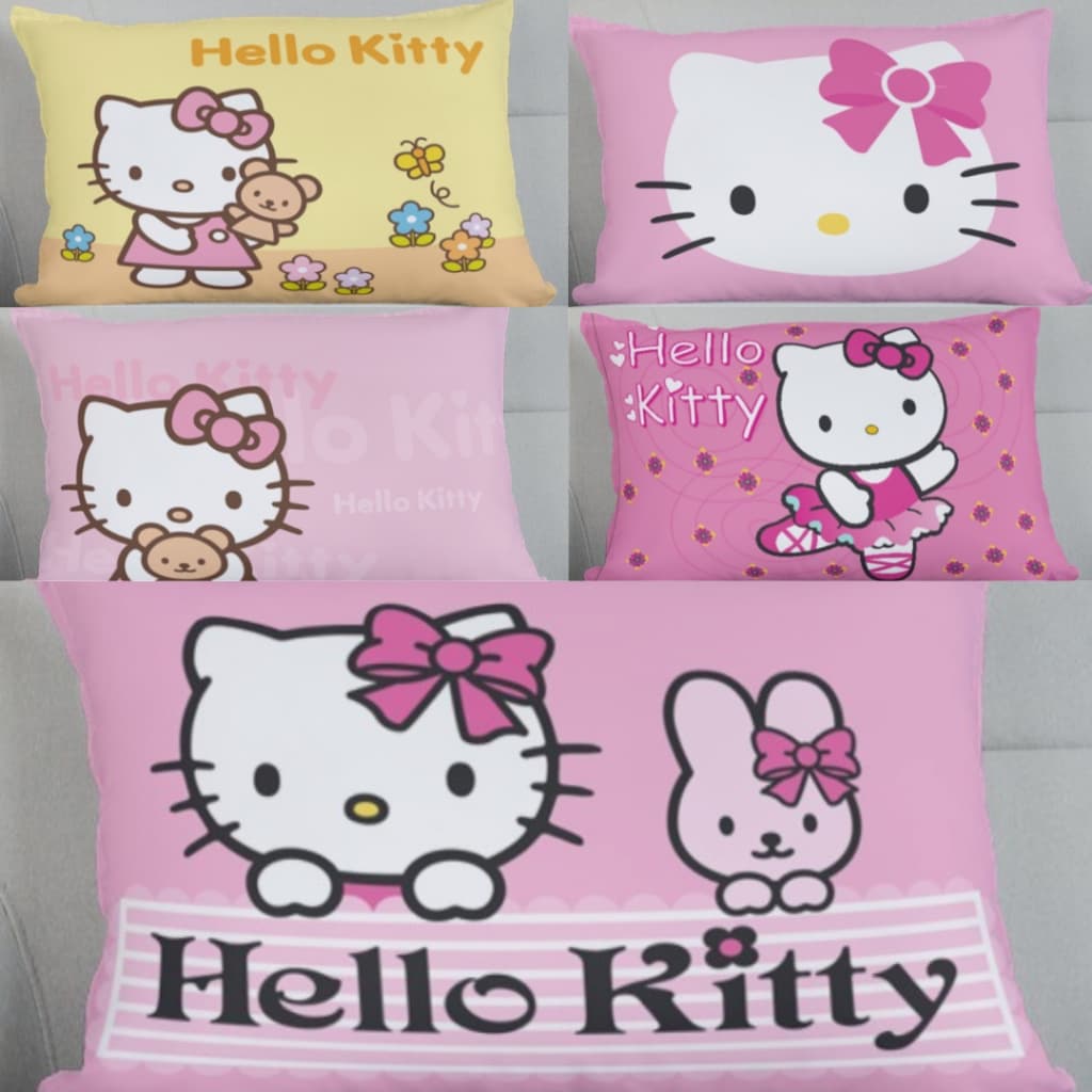 Fronha Infantil Estampada Capa de Travesseiro Micropercal Hello K