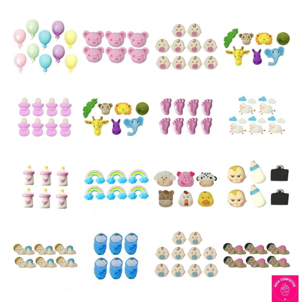 Confeitos de Açúcar 100% comestíveis Chá de Bebê Mêsversário Aniversário Chá Revelação Sprinkles