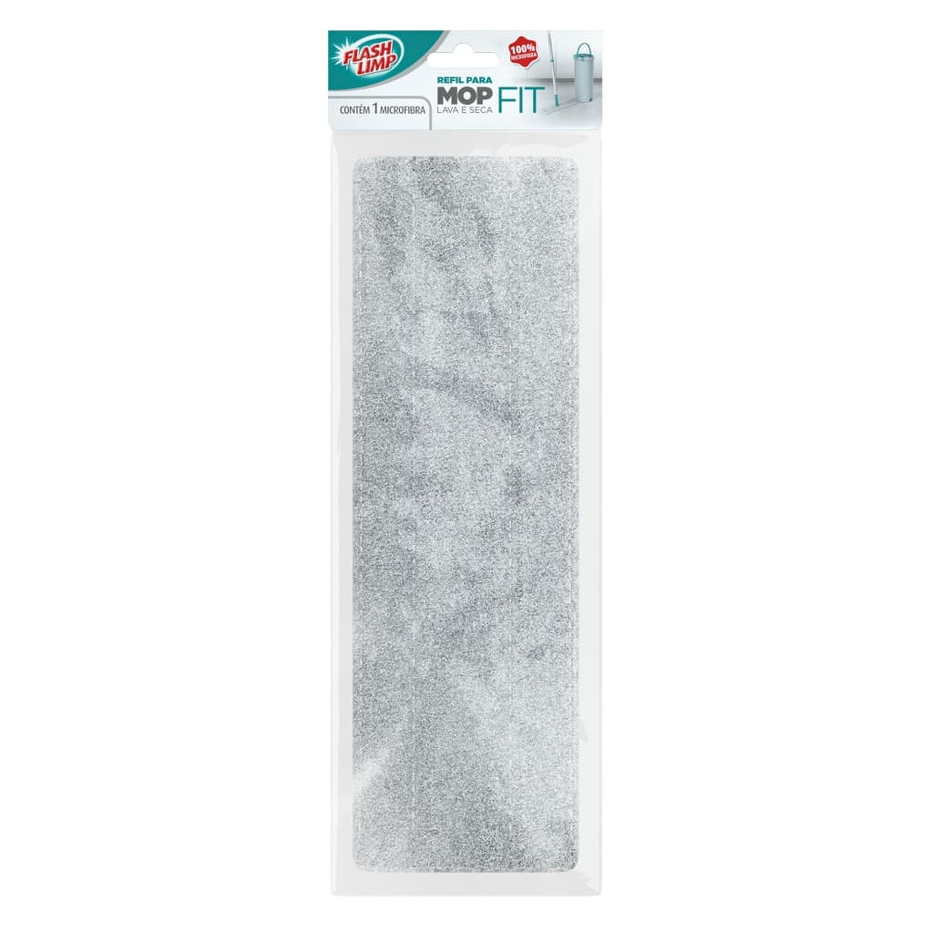 Refil De Microfibra Para Mop Lava Seca Fit Flash Limp 1 Unidade