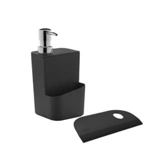 Kit Dispenser De Detergente 650 Ml E Rodinho de Pia Compacto Ou
