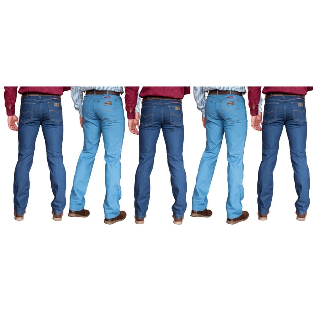 Kit 5 Calças Jeans Masculinas Country Estilo Rodeio Ref: 109