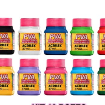 Kits De Tintas Para Artesanato Pva 37ml - Acrilex