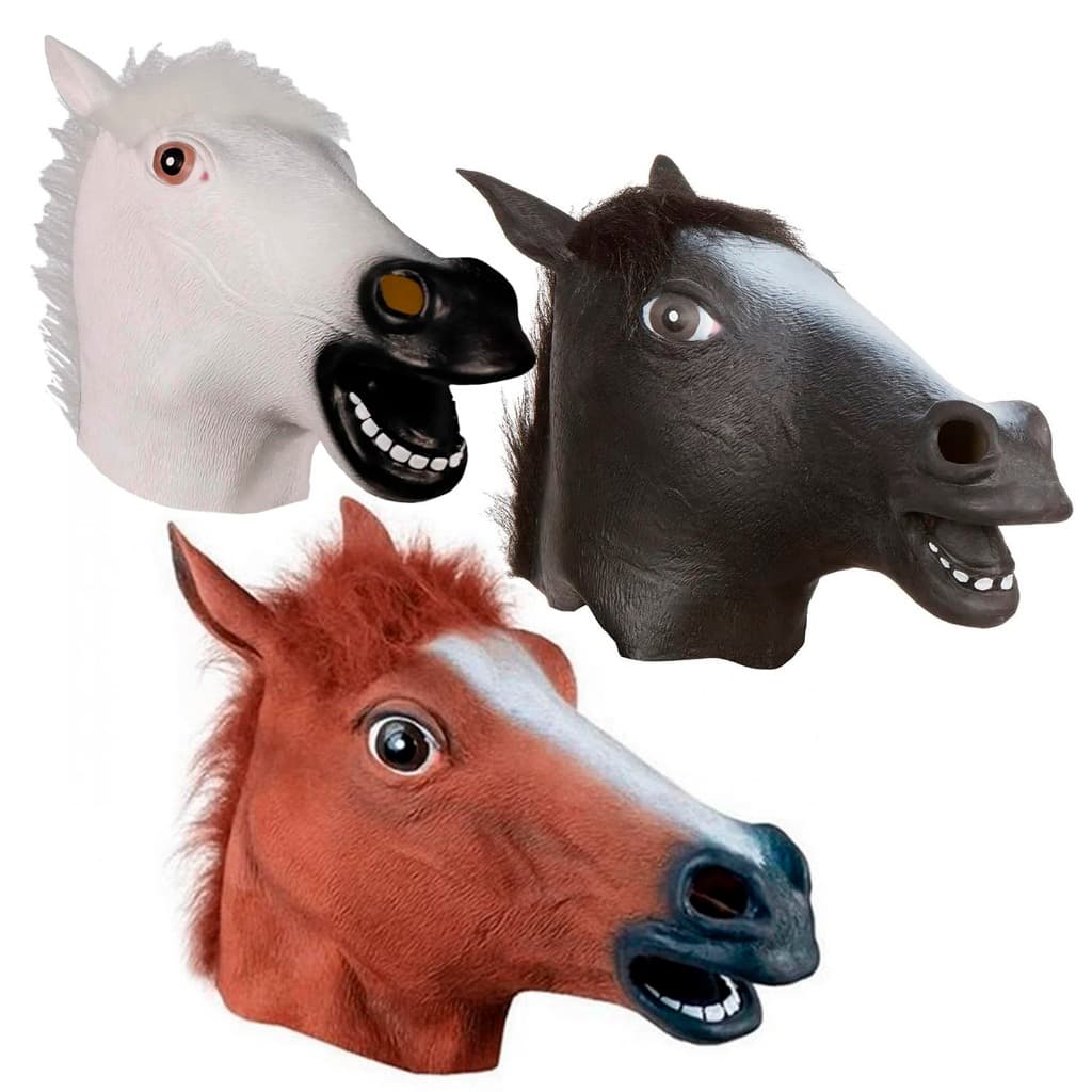 Mascara Cabeça De Cavalo Realista - Fantasia Carnaval, Festa, Halloween - Mask Horse