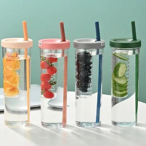 Copo 700ml com filtro beber com frutas p/ casa nova crianças e adultos ENVIO IMEDIATO
