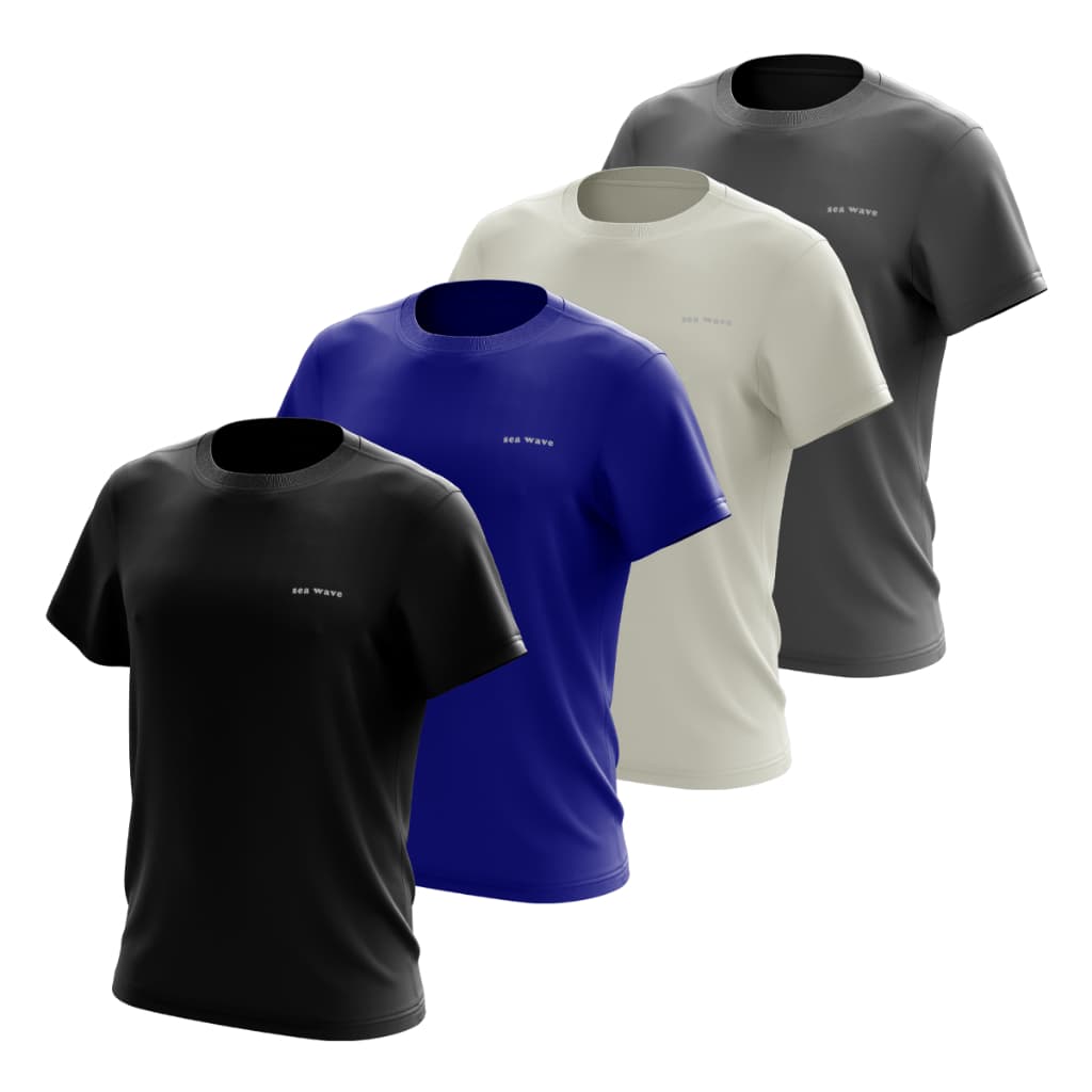 Kit 4 Camisetas Dry Fit Slimfit Academia Casual Treino Musculação