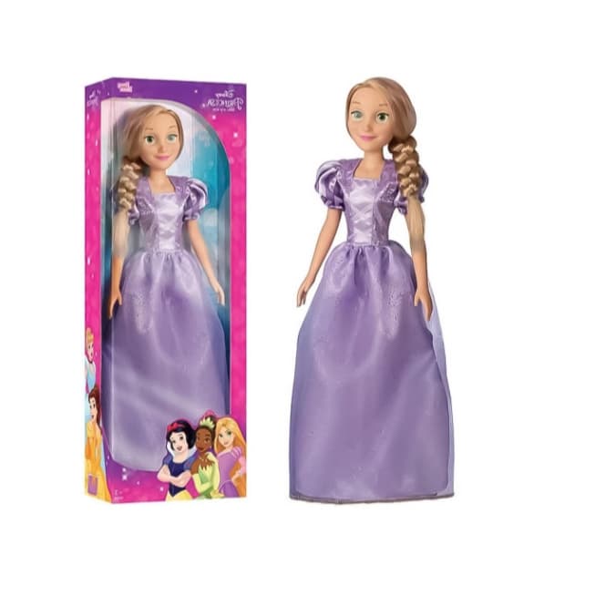 Boneca Rapunzel 55cm Princesa Disney Mini My Size Original Baby Brink