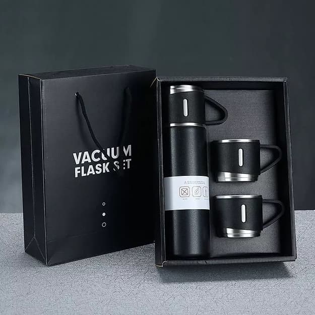 Garrafa Térmica Vacuum Inox 500ml P/ Suco Café Com 3 Xícaras