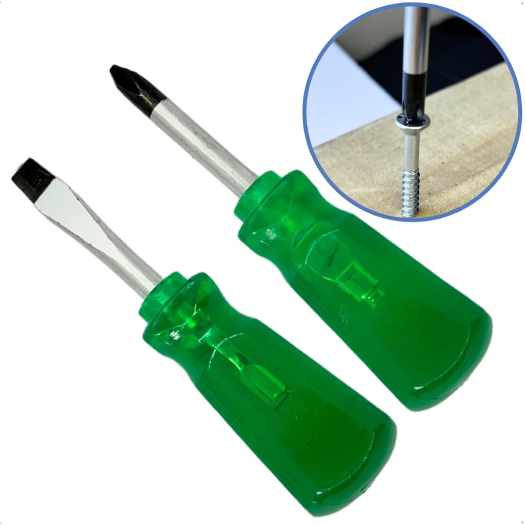 Jogo Chave de Fenda E Phillips 2 mini chave de bolso Toco Cotoco Imantada Aço Cr-v profissional