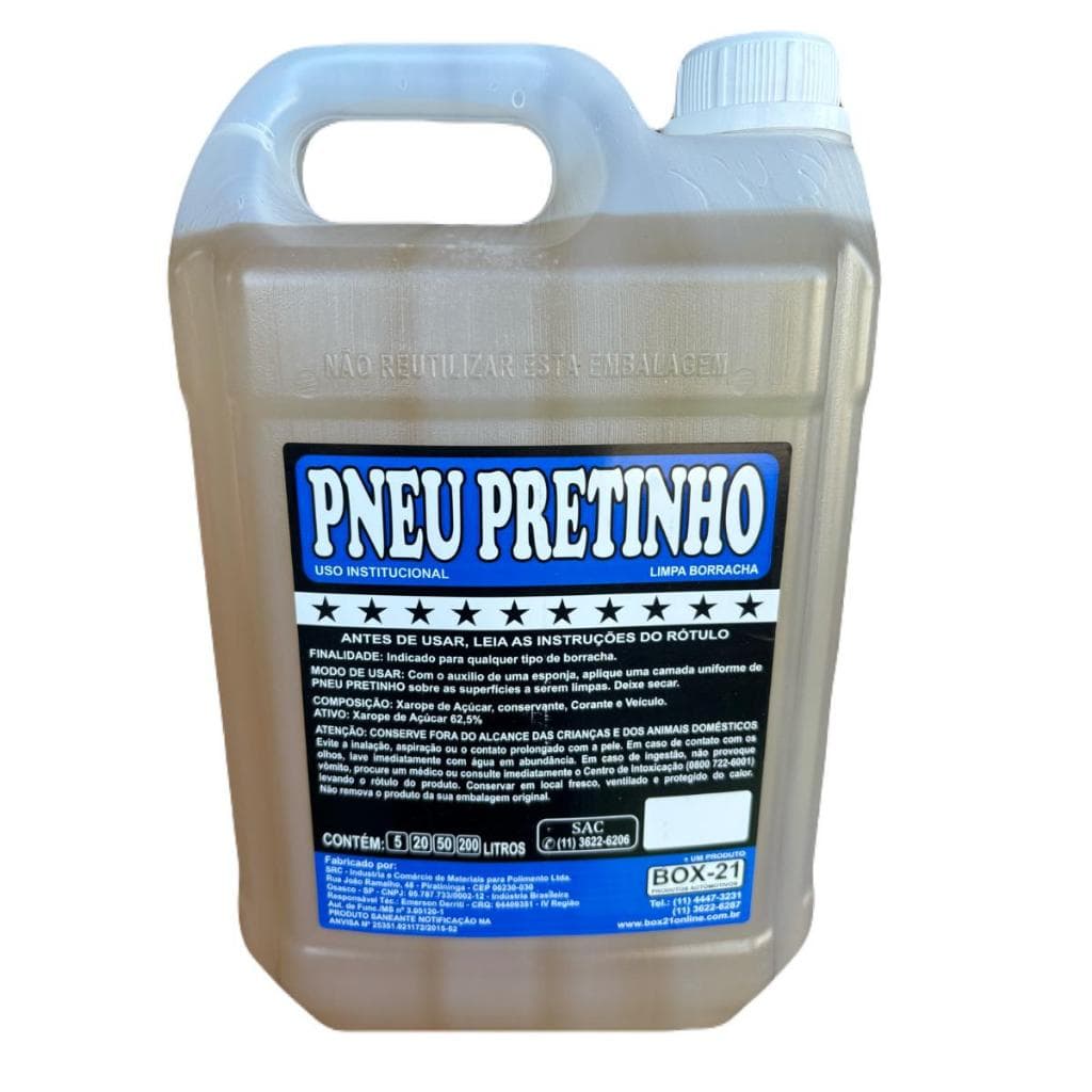 Pneu Pretinho Automotivo Concentrado Baba De Camelo Brilho Intenso Carro Moto 5 Litros