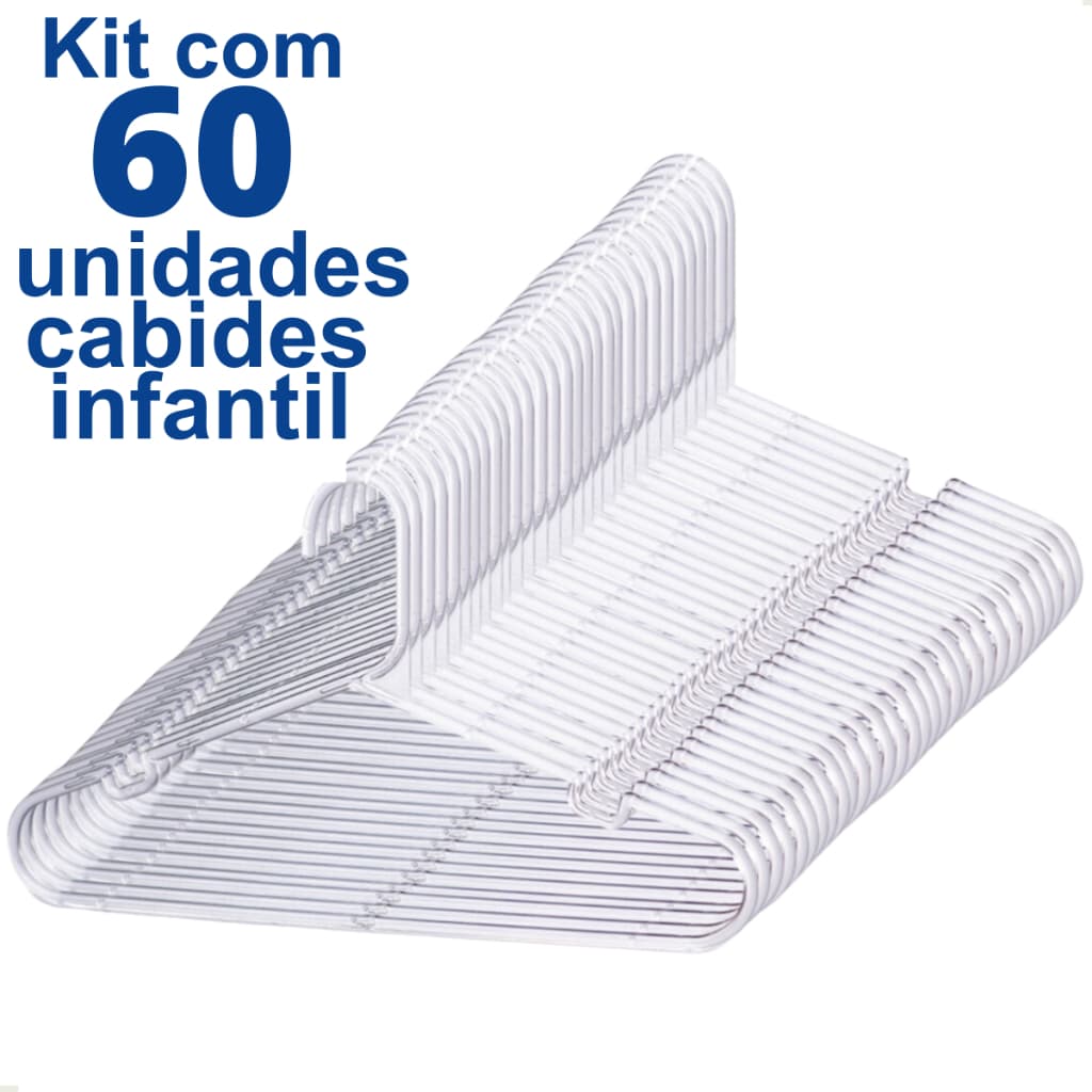 Kit Cabides Infantil de Acrílico Transparente com 60 Unidades