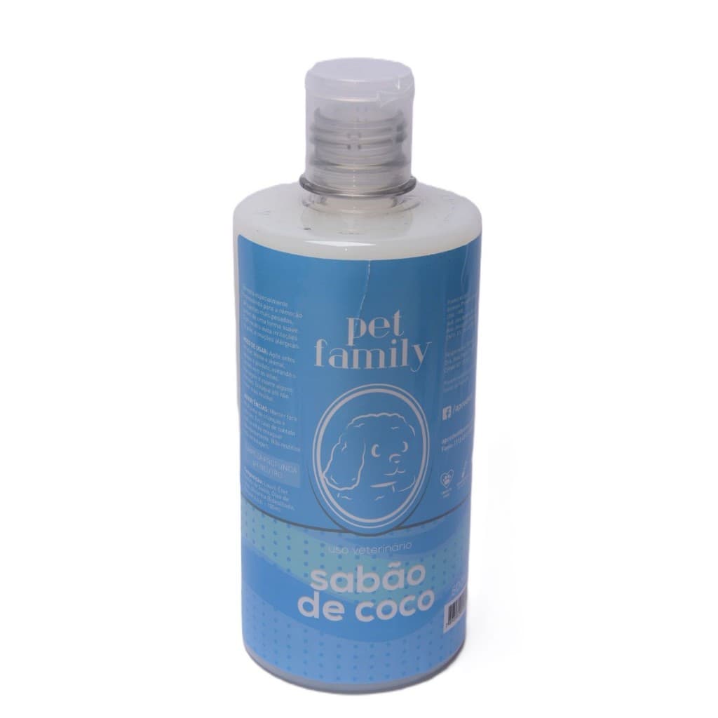 Sabão de coco Pet Family 500ml Limpeza ph neutro
