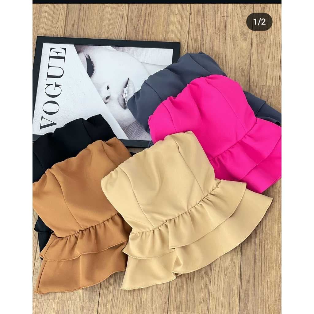 Blusa Feminina Alfaiataria Peplum Tomara Que Caia