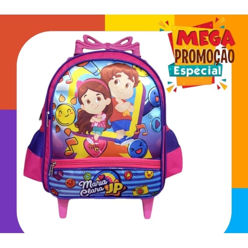 Mochila Escolar Infantil Creche Pequena Com Rodinha Maria Clara