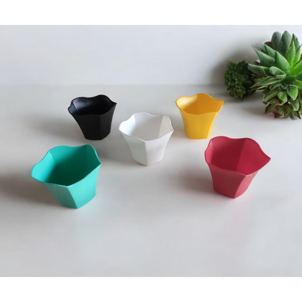 5 Cachepot Para Plantas Pequeno Plástico Sortido Decorativo Jardim