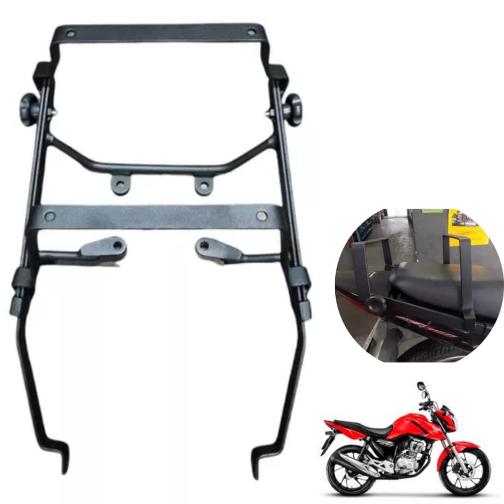 Suporte Moto Bau Motoboy Entrega Cg Start 160 fan 160 150/160 2014 a 2024 Chapam