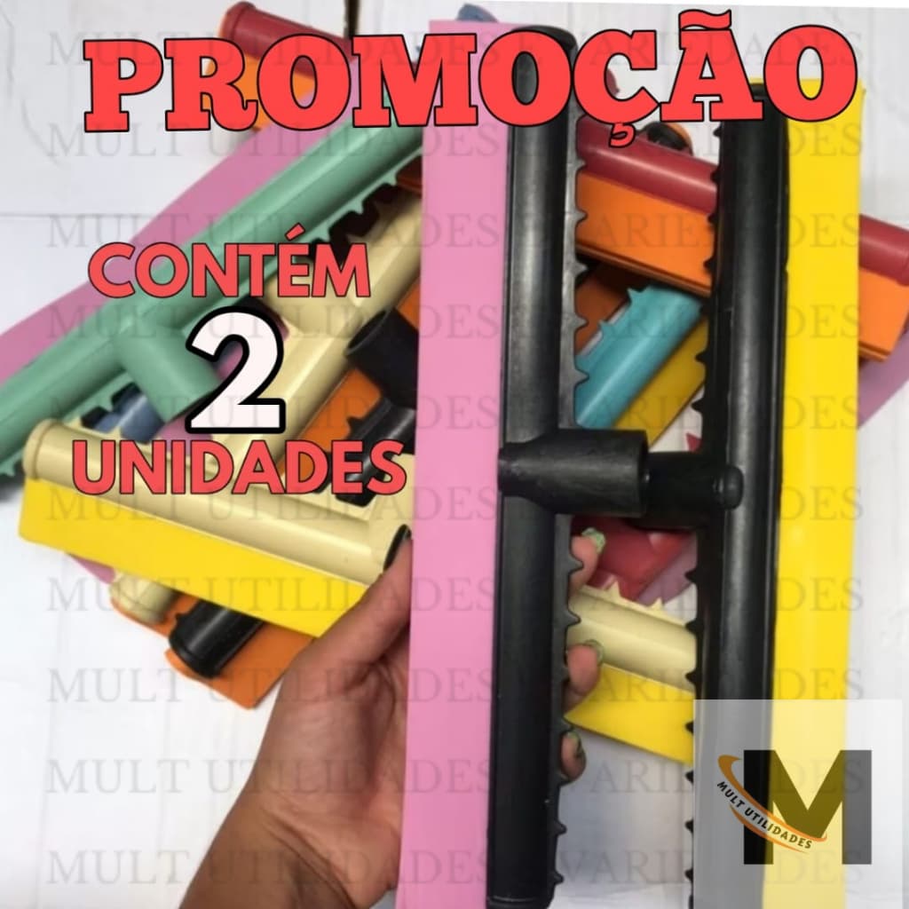 kit 2 Rodo Plástico PUXA  E SECA  40cm SEM CABO banheiro