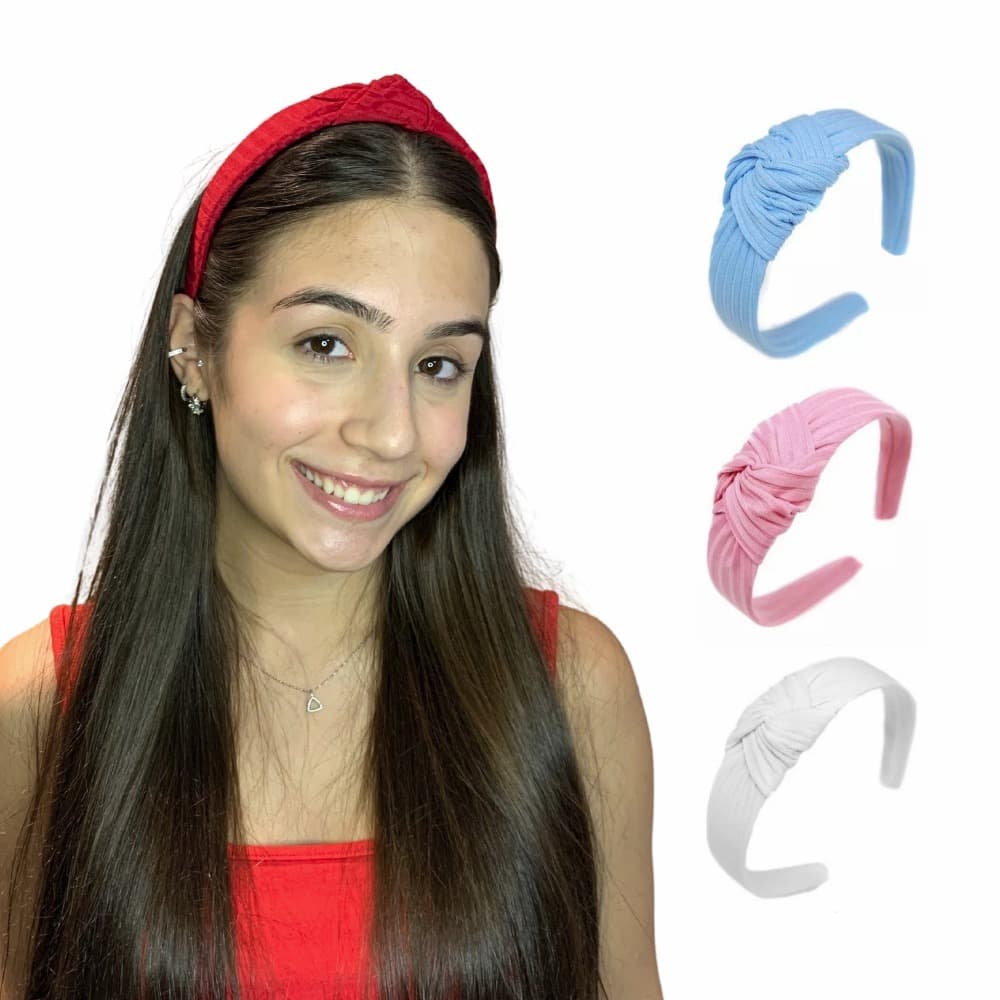 TIARA NÓ TIARAS ARQUINHO FLEXÍVEIS CONFORTÁVEIS TECIDO LINDAS CORES PARA TODOS OS GÊNEROS E IDADES.