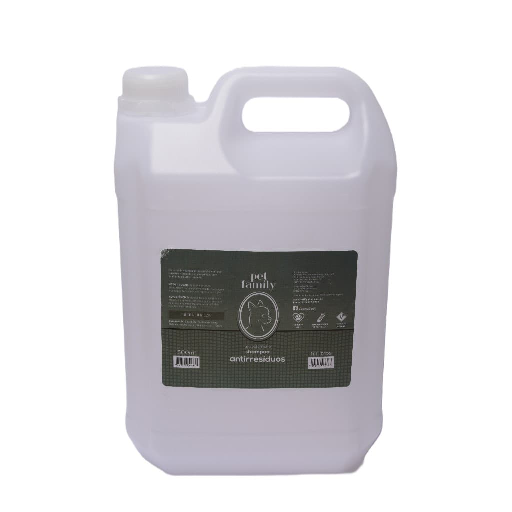 Shampoo Antirresíduos Eliminador De Odores Gatos Pet 5 Lts Fragrância Castanha Tom De Pelagem Recomendado
