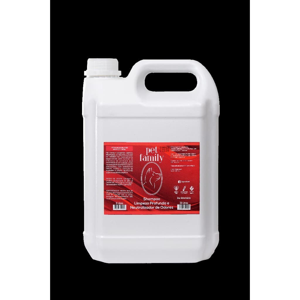 Shampoo Limpeza Profunda Neutralizador Odores Pet Family 5l