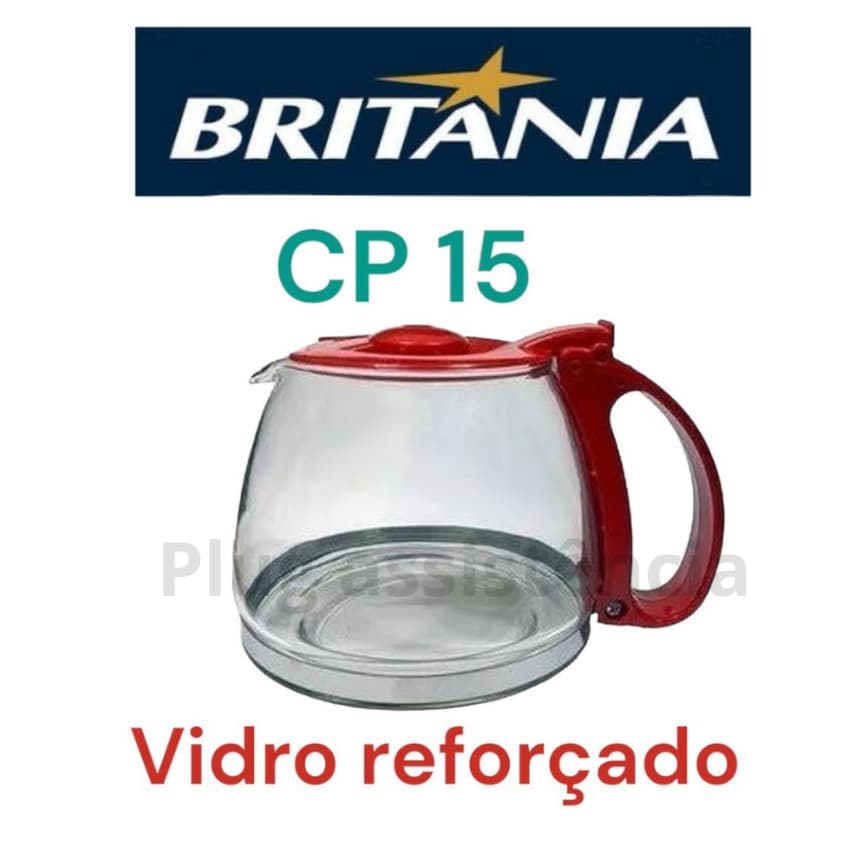 CP15- Jarra Copo VERMELHA Cafeteira BRITÂNIA CP15