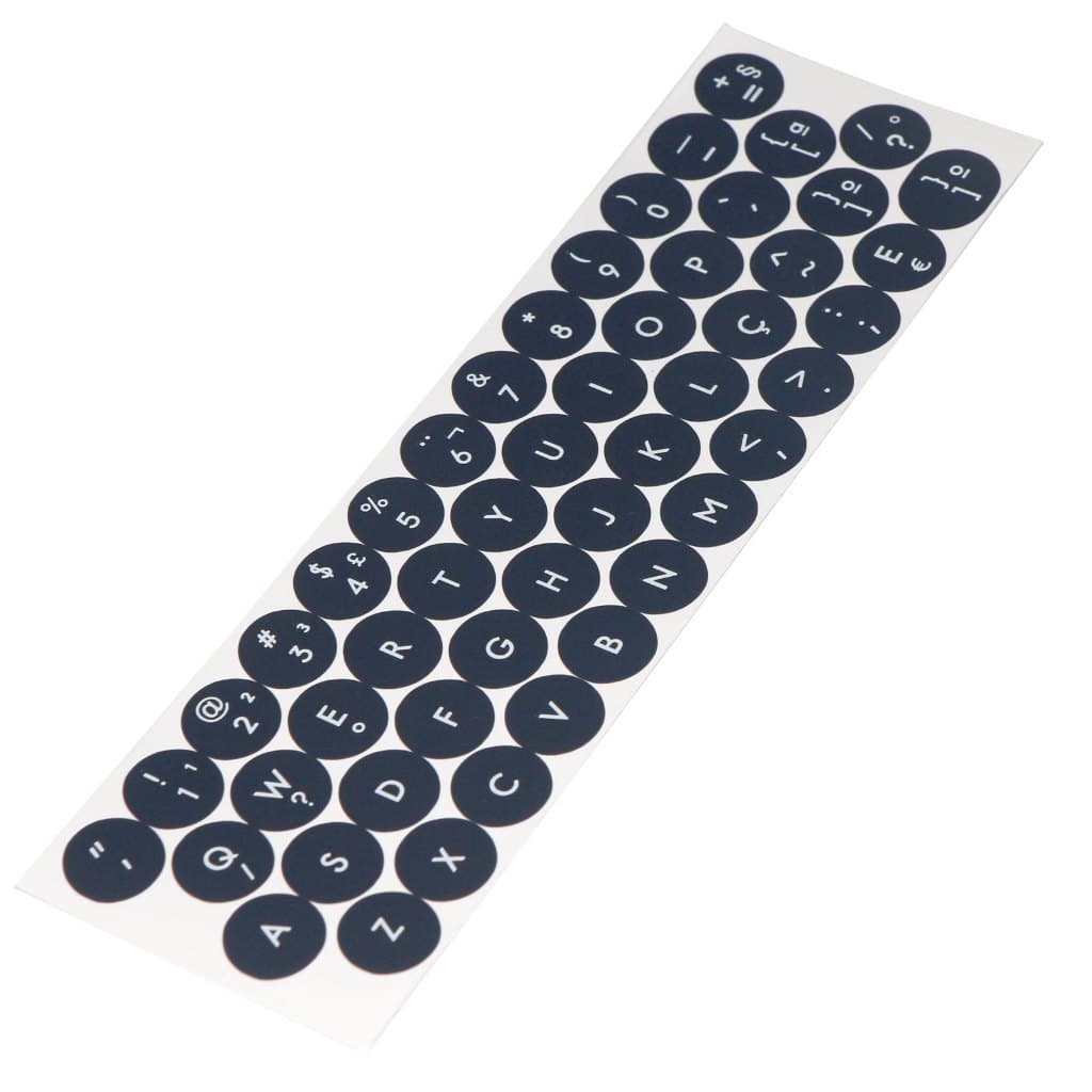 Envio imediato – Adesivos Redondos 14mm Português ABNT2 p/Teclado Logitech K380 Daydream Baseus K01