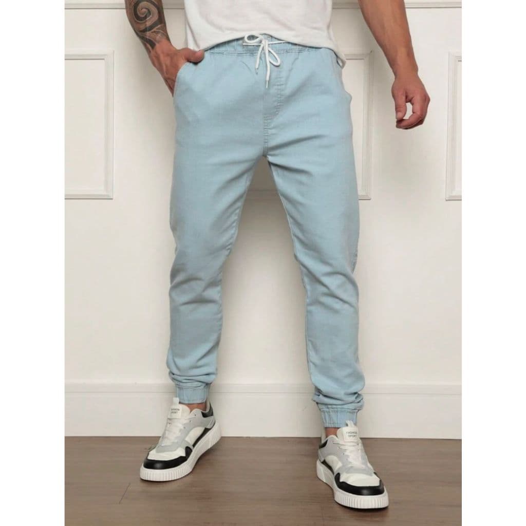 Calça jeans masculina jogger para festa - trabalho premium