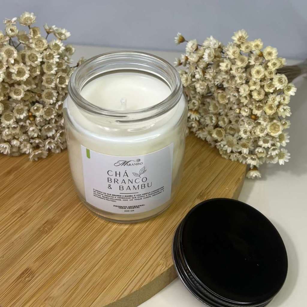 Vela aromática Chá Branco e Bambu - 200G