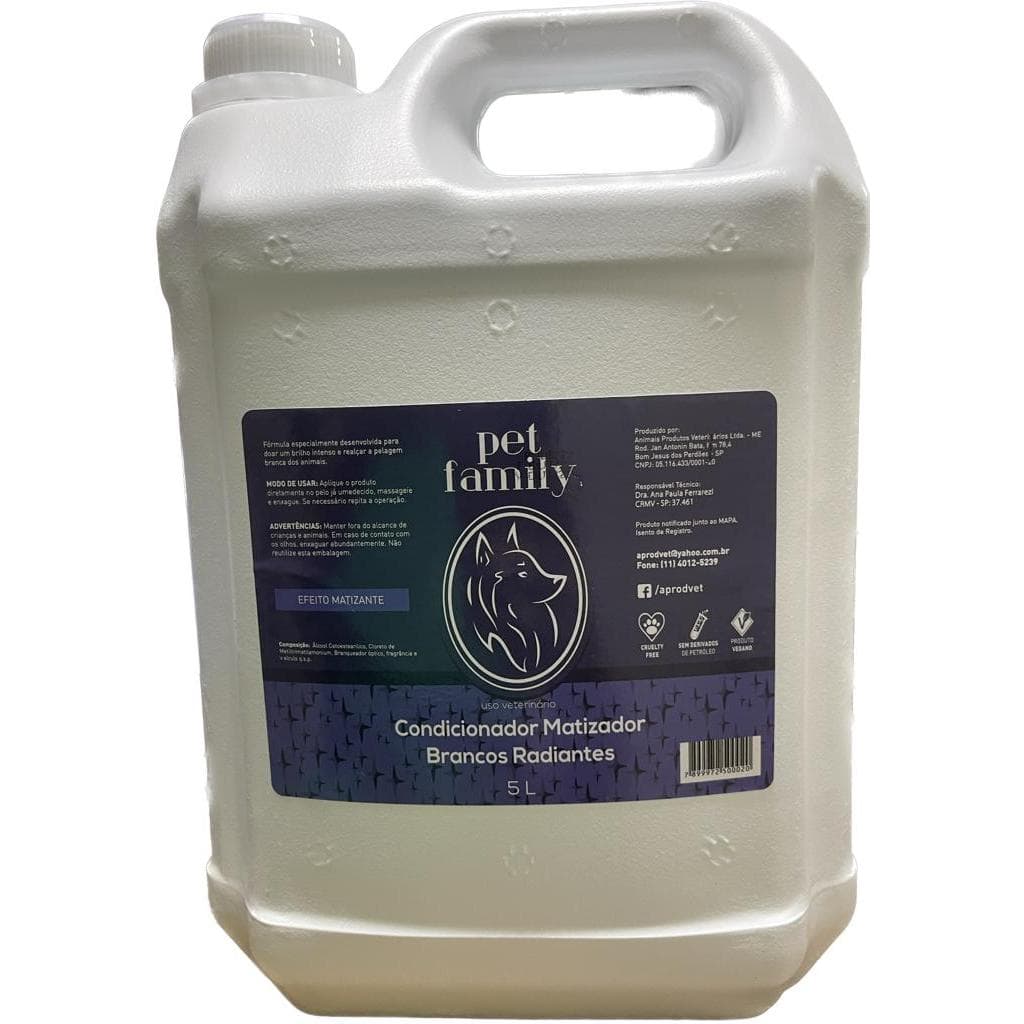 Condicionador Matizador Brancos Radiantes Pet Family Galão 5 Fragrância Natural