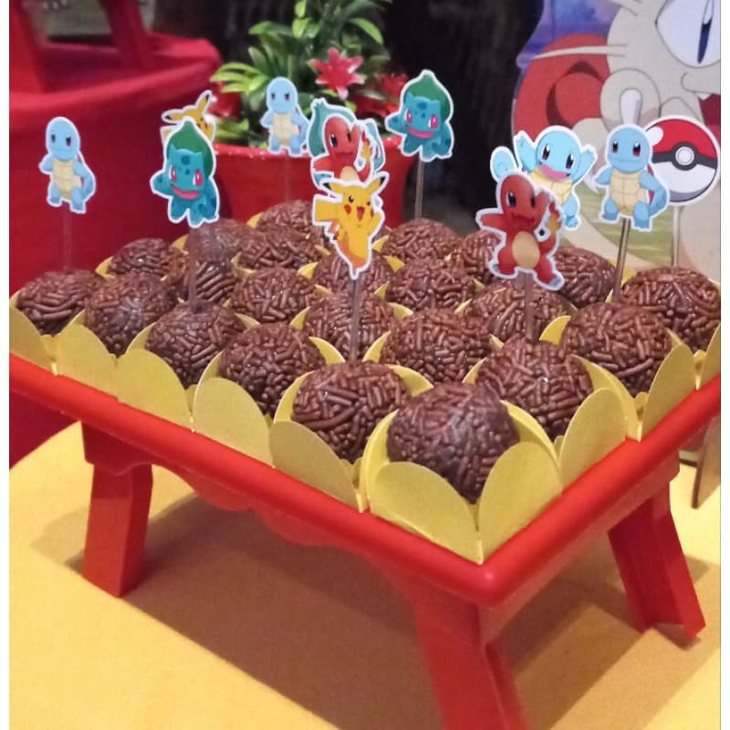 30 Toppers para docinhos Pokémon, faço todos os temas, festas de 15 anos, para todas ocasiões