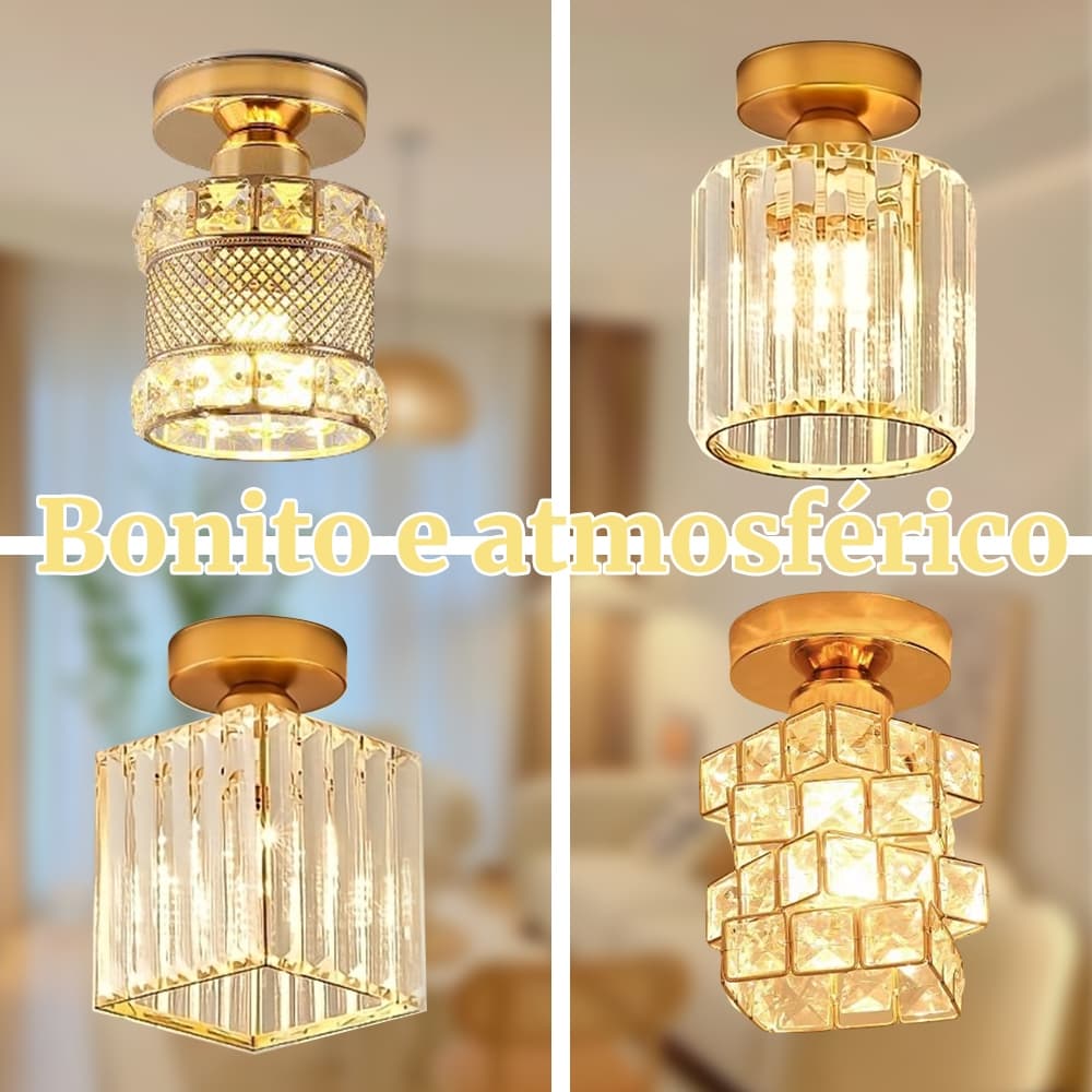 Luzes de teto Luz de entrada Luz de corredor Luz de cristal Luz de varanda Luzes de quarto modernas e simples.