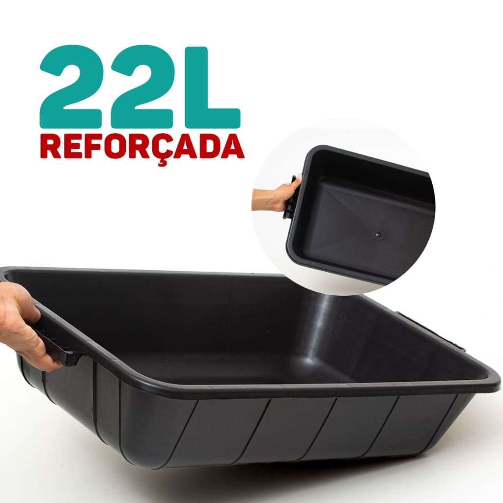 Caixa Masseira 22l De Pedreiro Para Manuseio Concreto PROMOÇÃO