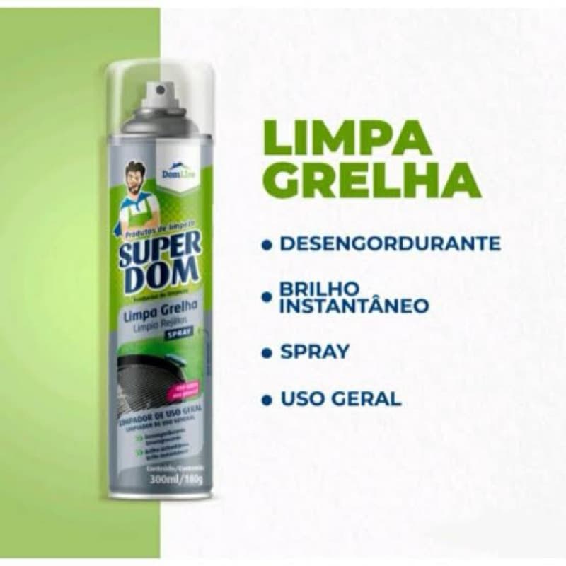 LIMPA GRELHA SUPER DOM SPRAY 300ML/180G