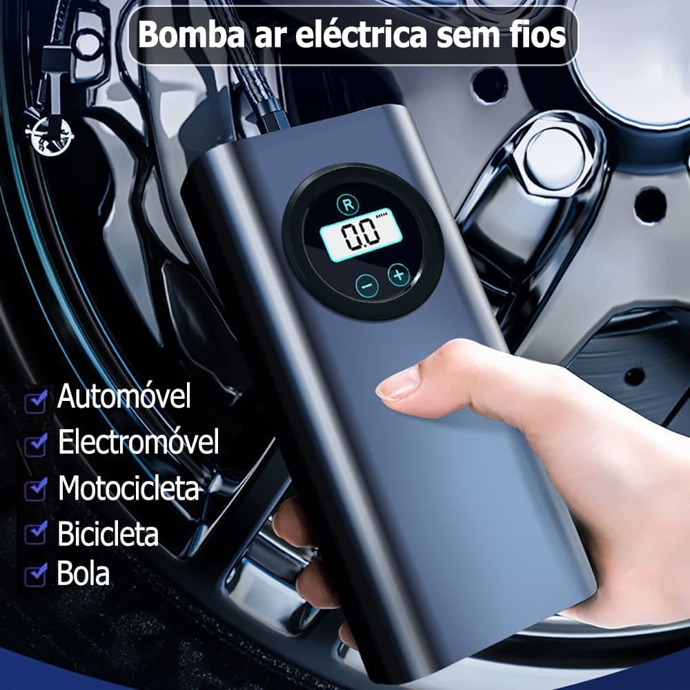 150PSI display digital bomba de ar elétrica sem fio pneu inflator motocicleta carro bicicleta compressor de ar portátil