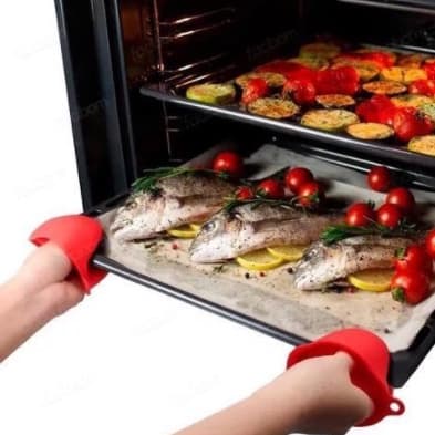 Pegador de Panela Luva Térmica de Silicone Prato Quente Cozinha Bico De Pato Forno Cozinha Multiuso