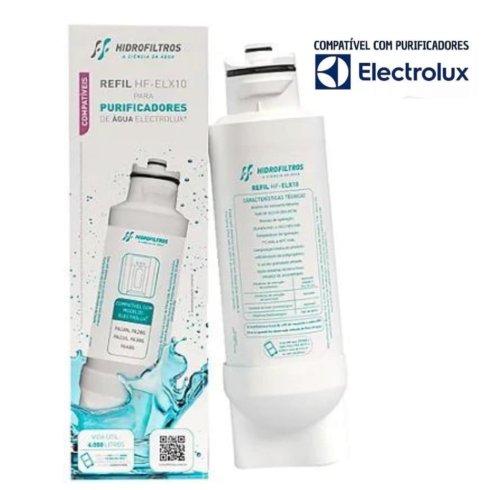 Refil Filtro Vela p/ Purificador Electrolux PA10N PA20G PA25G PA30G e PA40G Hidrofiltros HF-ELX10