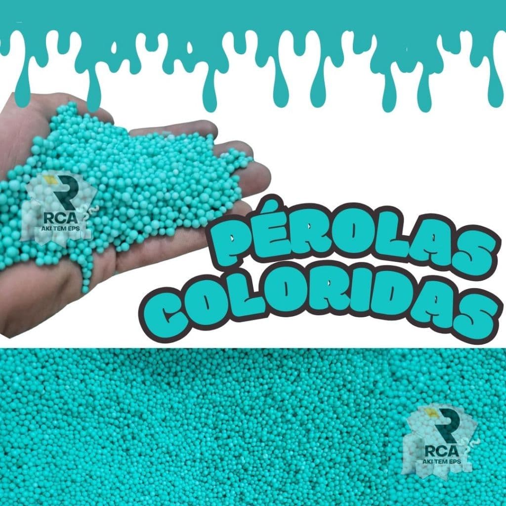 Pérola de Eps Colorida Pacote 1 Litro para artes e slime Verde