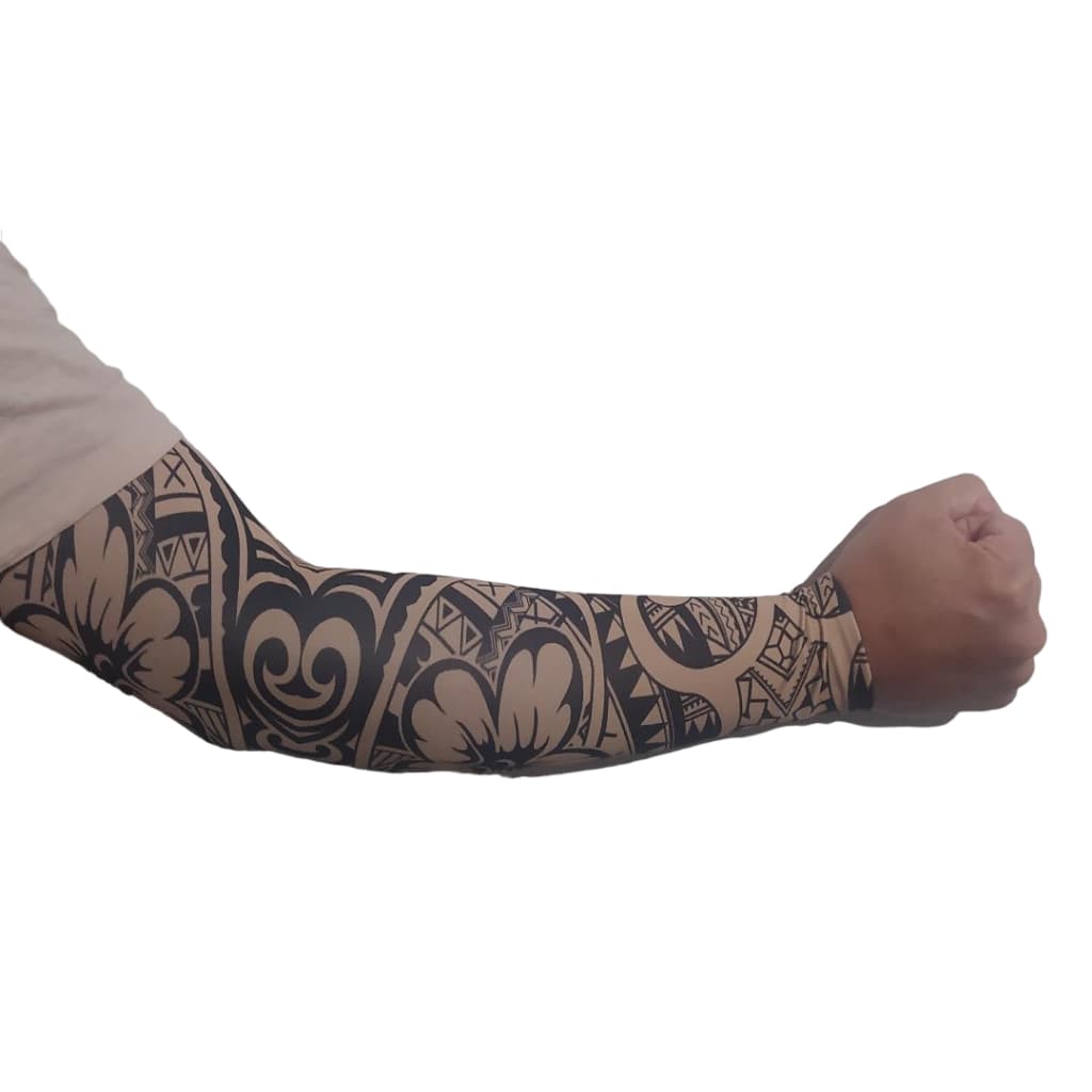 Manguito Tatuagem Maori Proteção UV50+ Tatoo Moto Bike