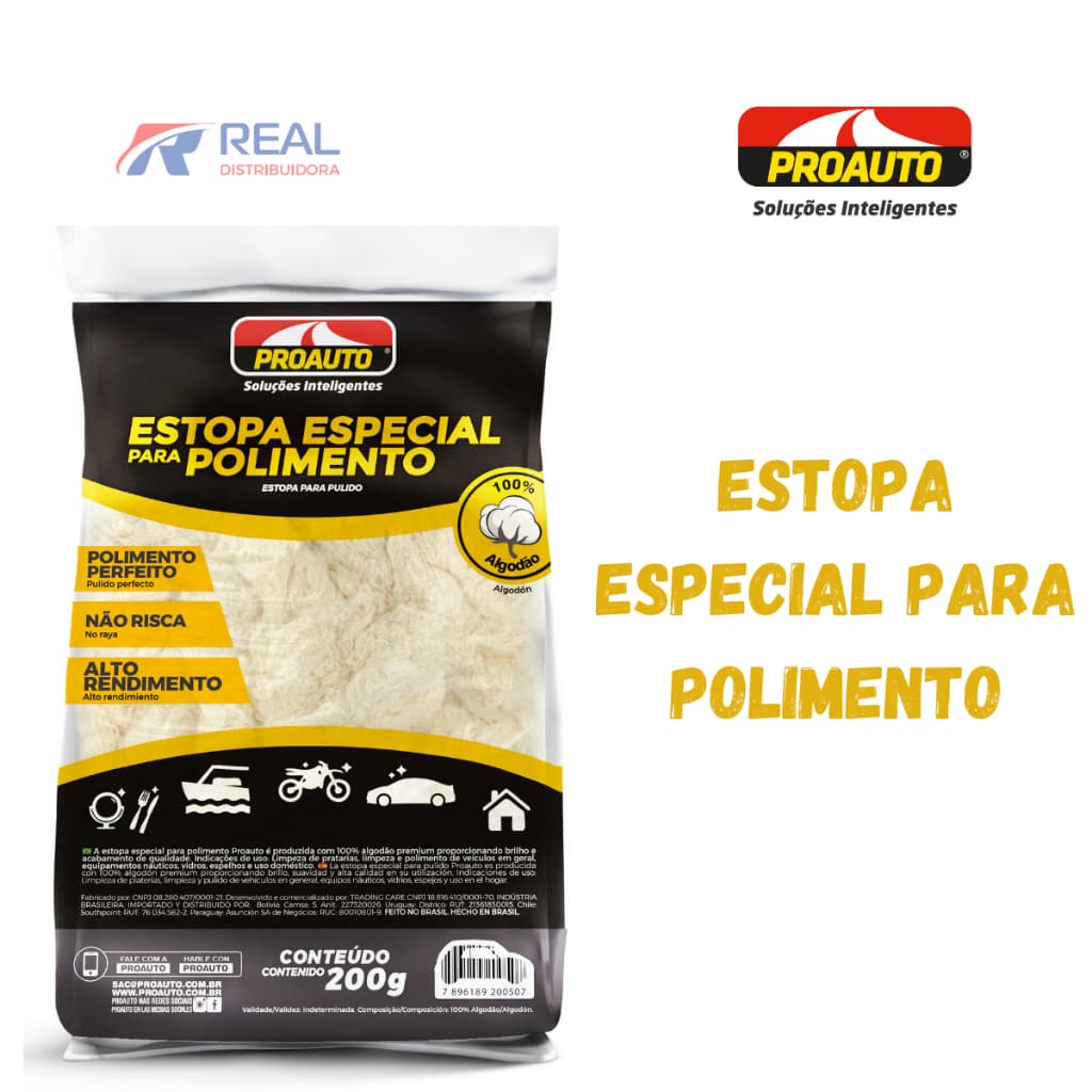 ESTOPA PARA POLIMENTO PROAUTO 200G