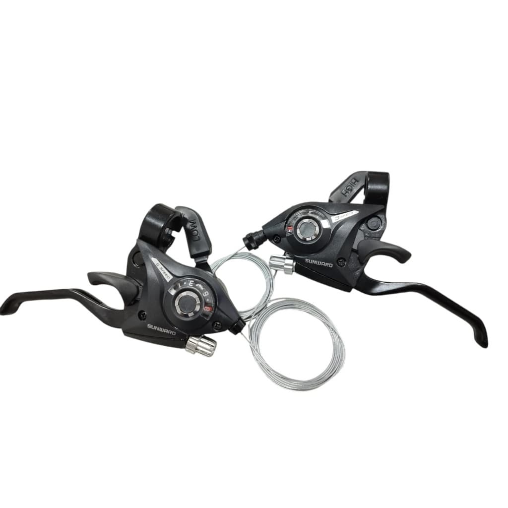 Par de Trocador Passador Alavanca Rapid Fire 24 marchas index 8v Bike Mtb