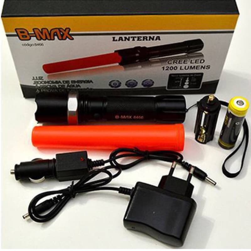 Lanterna swat bmax BM8466 com 2 baterias