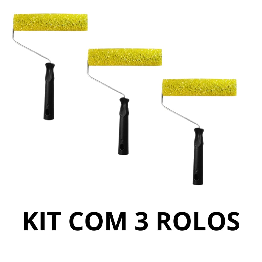 KIT 3 ROLO DE ESPUMA PARA TEXTURA 15 CM COMPEL