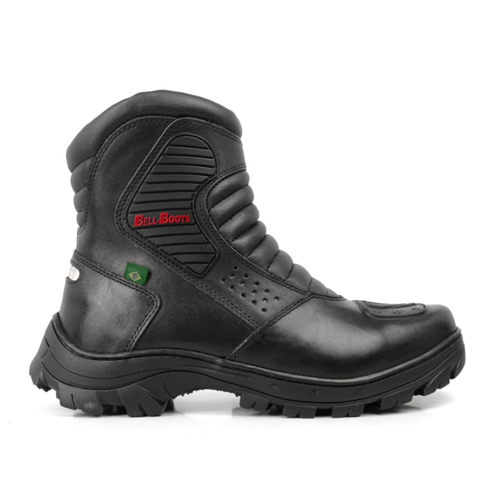 Bota Coturno Motociclista Couro Masculino Conforto Dia 3000