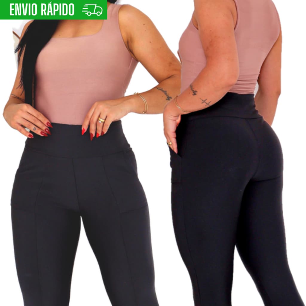 Legging Montaria Feminina Zero Transparência com Bolsos Cintura Alta Entrega Rápida