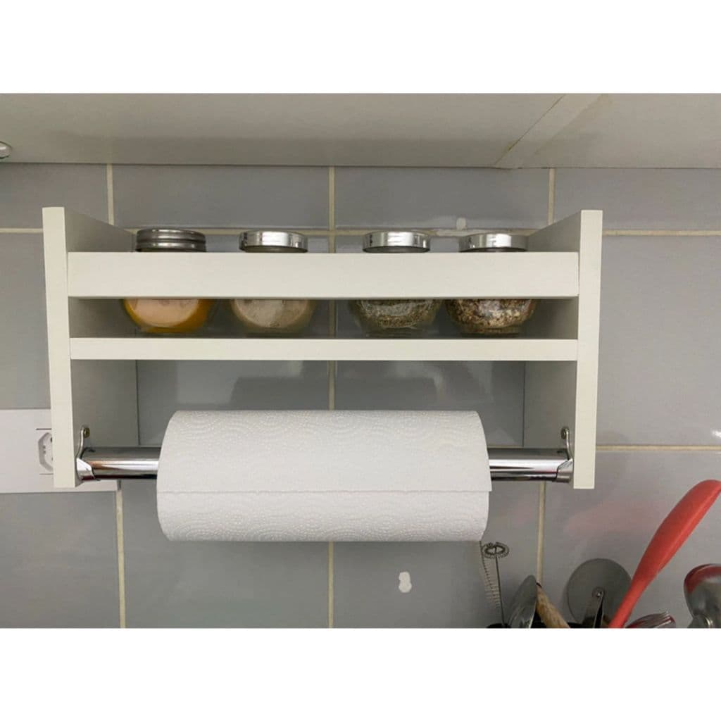 Nicho Prateleira em Mdf - Porta Temperos e rolos - Armario multiuso 100%MDF